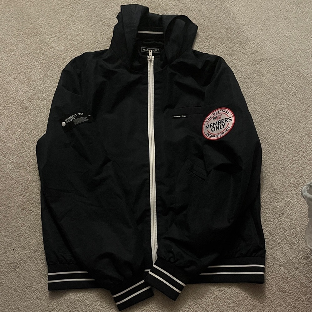 Members Only Navy Blue Bomber Jacket